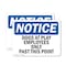 Signmission Dogs At Play Employees Only Past This Point OSHA Notice Sign, Plastic, 10in W x 7in L, 2PK OS-2PACK-NS-P-710-L-11437 - alternate 1